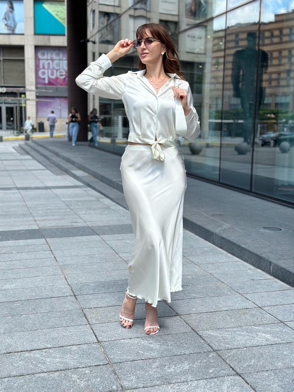 Юбка женская Армани длинная из шелка L Шампань (2656491046) - фото 2 Юбка женская Армани длинная из шелка L Шампань (2656491046) - фото 2