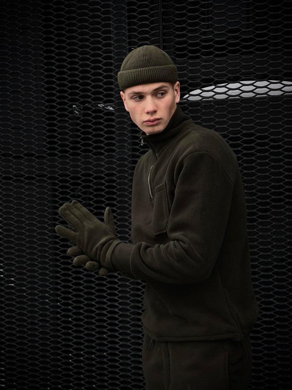 Костюм чоловічий Fleece XL Хакі (8923) - фото 2 Костюм чоловічий Fleece XL Хакі (8923) - фото 2