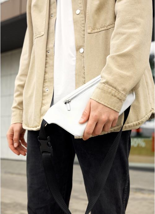 Поясная мужская сумка Sambag экокожа водоотталкивающая Белый (2618898872) - фото 5