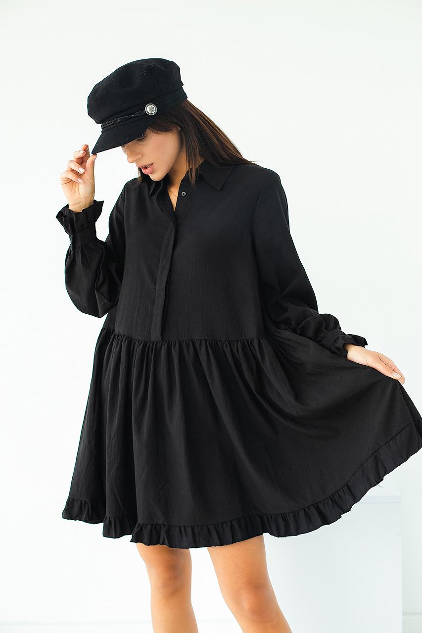 Платье свободное Hot Fashion S Черный (9490877)