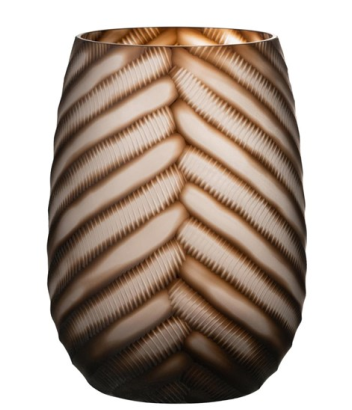 Ваза J-LINE стеклянная ручная работа 32 см Коричневый Ваза J-LINE стеклянная ручная работа 32 см Коричневый