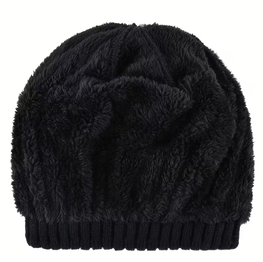 Шапка теплая однотонная на флисе с черепами Черный (ШЧЧ1) - фото 6 Шапка теплая однотонная на флисе с черепами Черный (ШЧЧ1) - фото 6