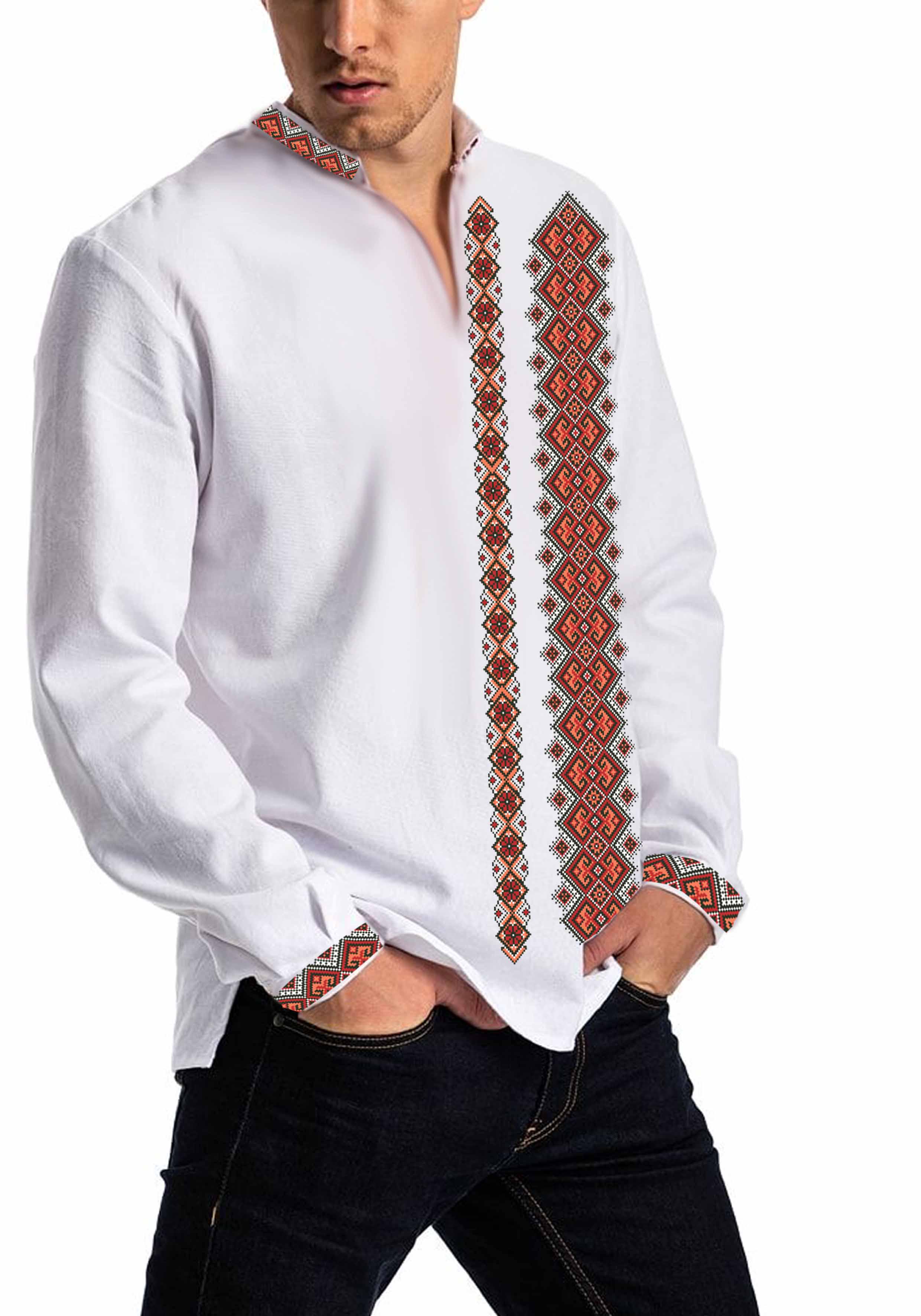 Заготовка для вишивки нитками або бісером сорочка СЧД-385 домоткане полотно