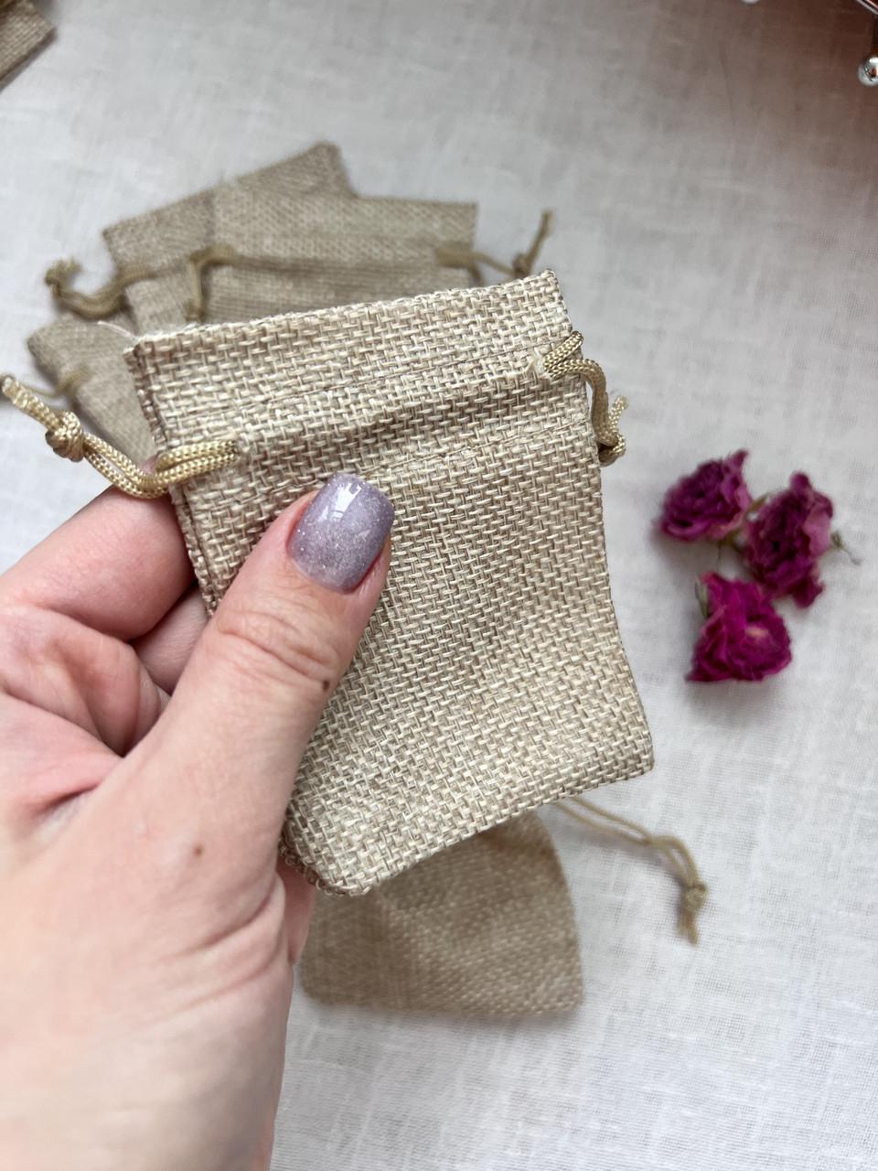 Мішечок еко льняний універсальний багаторазовий для прикрас / сувенірів (060) - фото 2 Мішечок еко льняний універсальний багаторазовий для прикрас / сувенірів (060) - фото 2