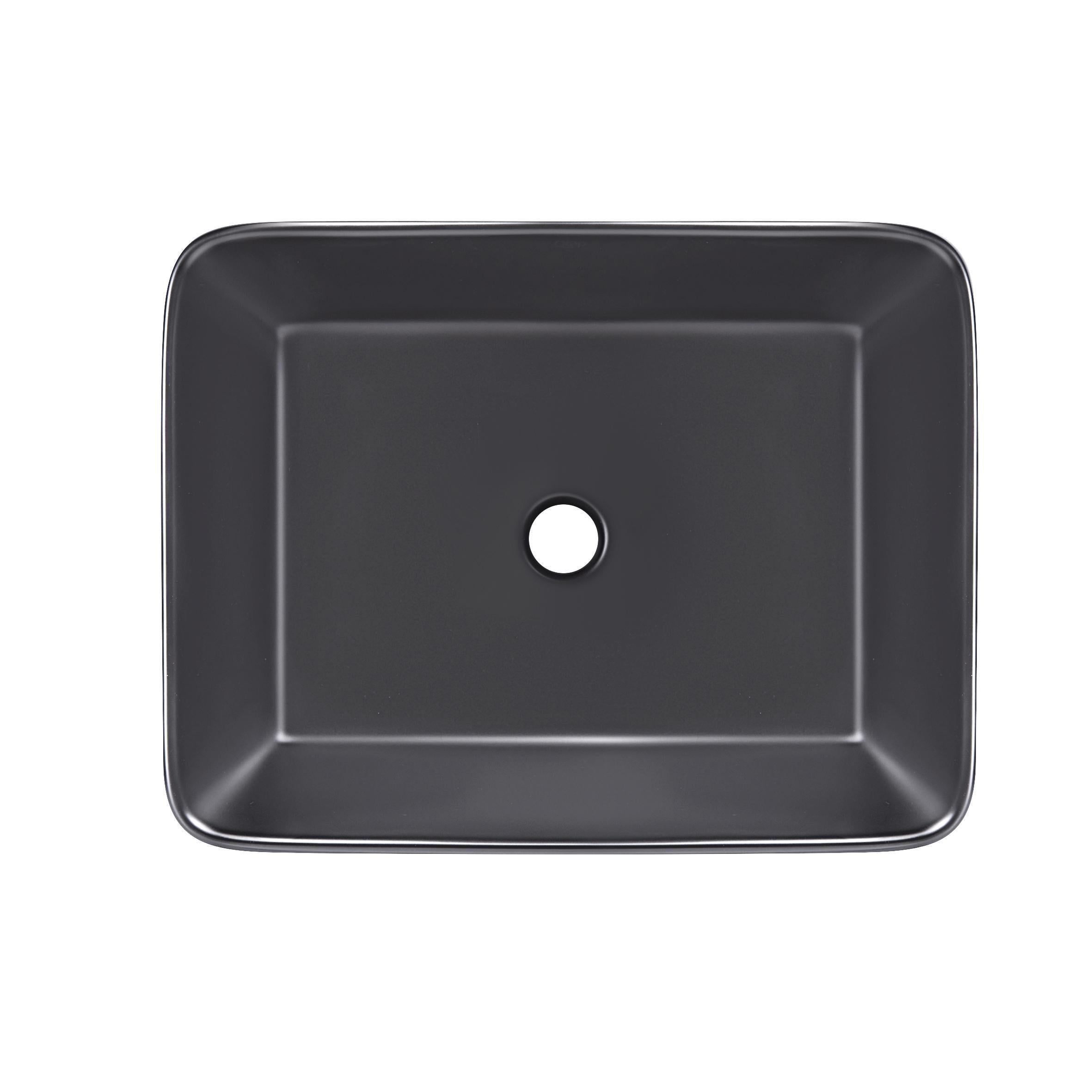Раковина Qtap Tern QT176069MB 480х370х135 мм Matt Black