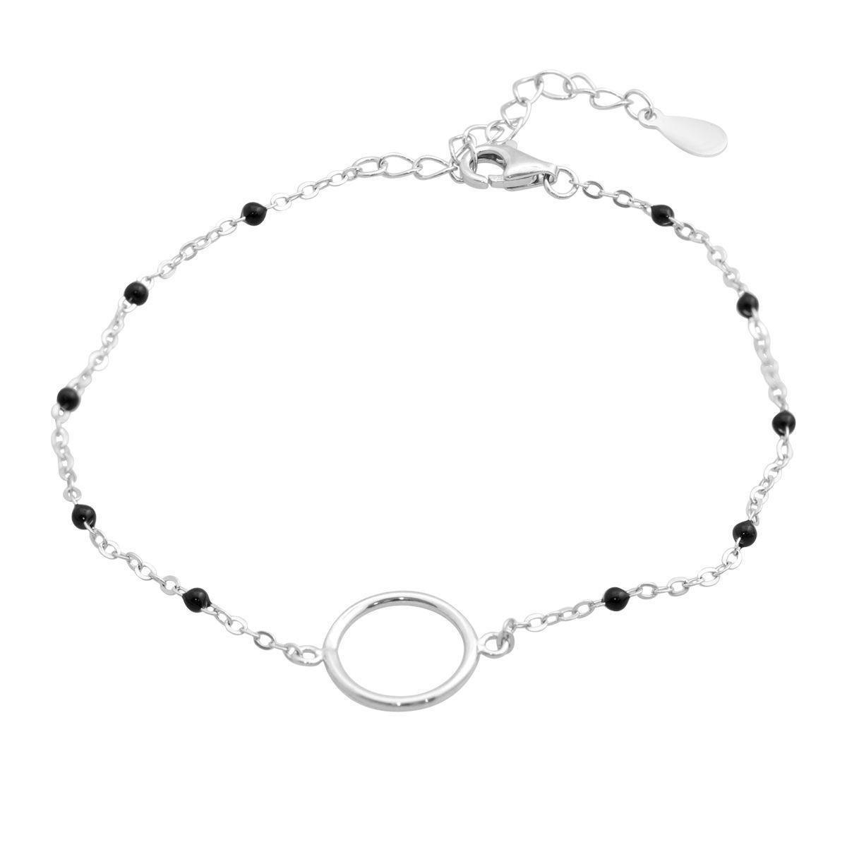 Браслет серебряный с натуральным шпинелем 1,35 г 17 см (2152422)