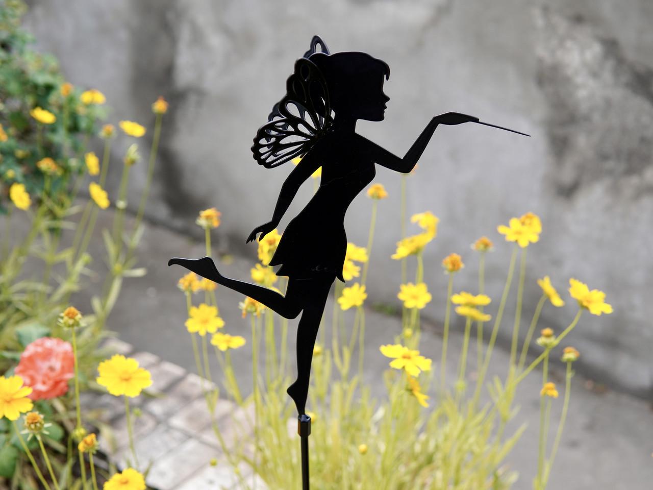 Садовая фигура Фея с палочкой металлическая для сада/газона/клумбы (DCR045) - фото 3