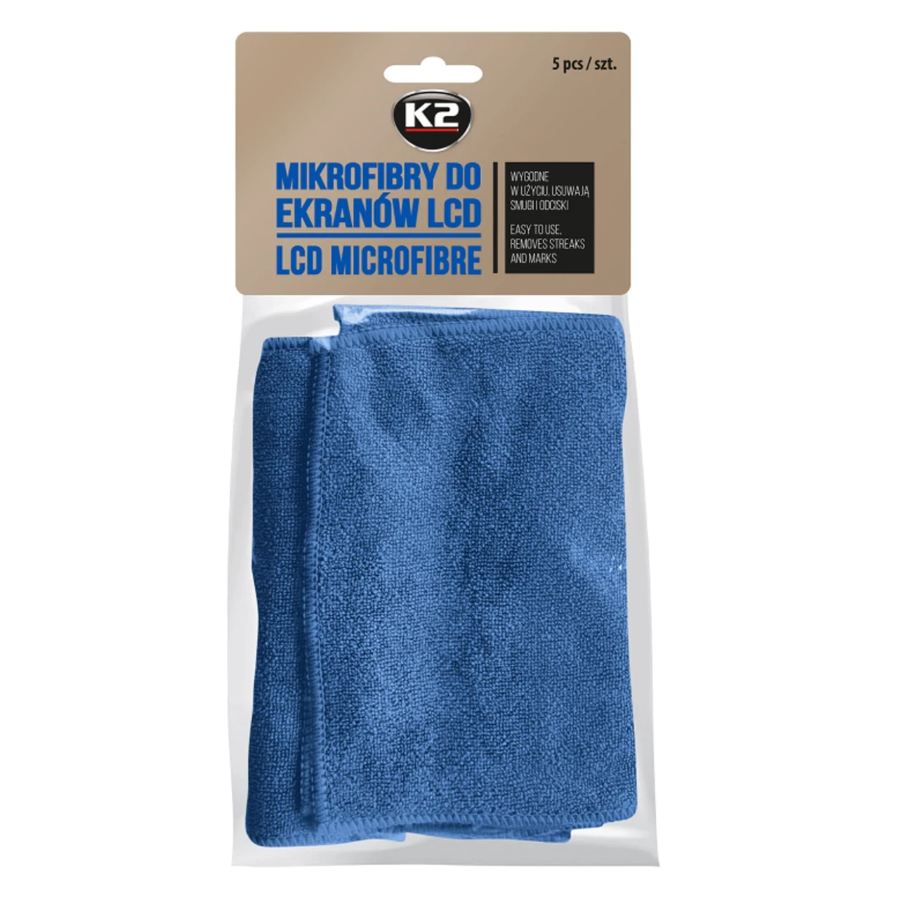 Салфетка для дисплеев и экранов LCD MICROFIBRE микрофибра 15х15 см 5 шт. (2653915862)