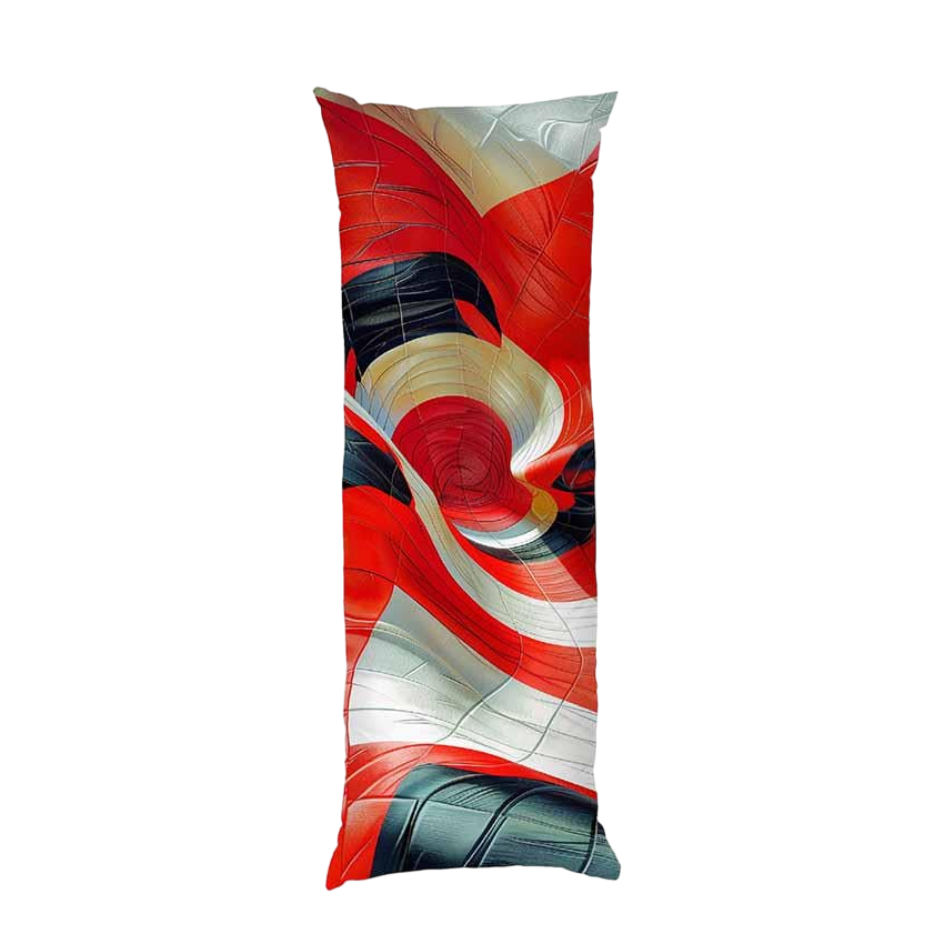 Подушка дакімакура Red abstract pattern габардин 140х45 см (113882-2)