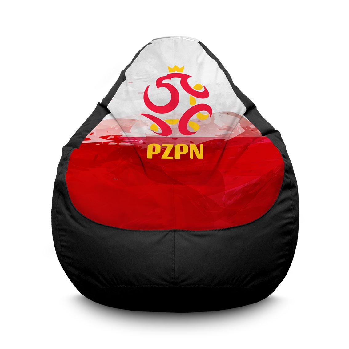 Крісло мішок iPuff Збірна Польщі Оксфорд XL 80x110 см Чорний
