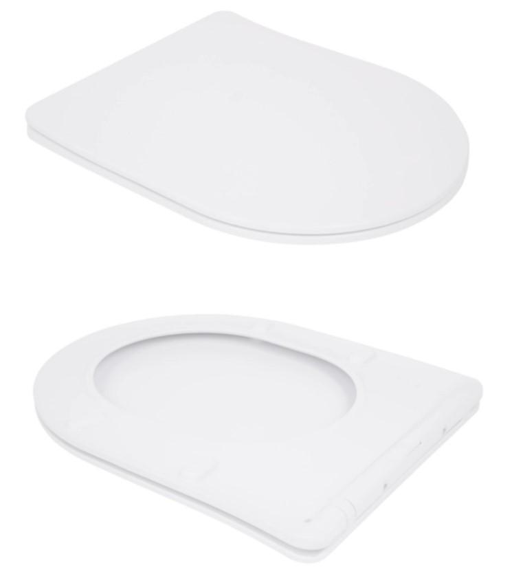 Унітаз підвісний Qtap Swan Ultra Quiet з сидінням Slim Duroplast/ Soft-close/ Quick Release White (QT16335180W) - фото 2