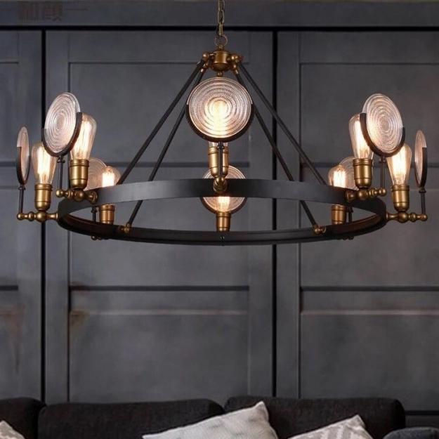 Люстра Industrial Bar 8P D76 Gold/Black