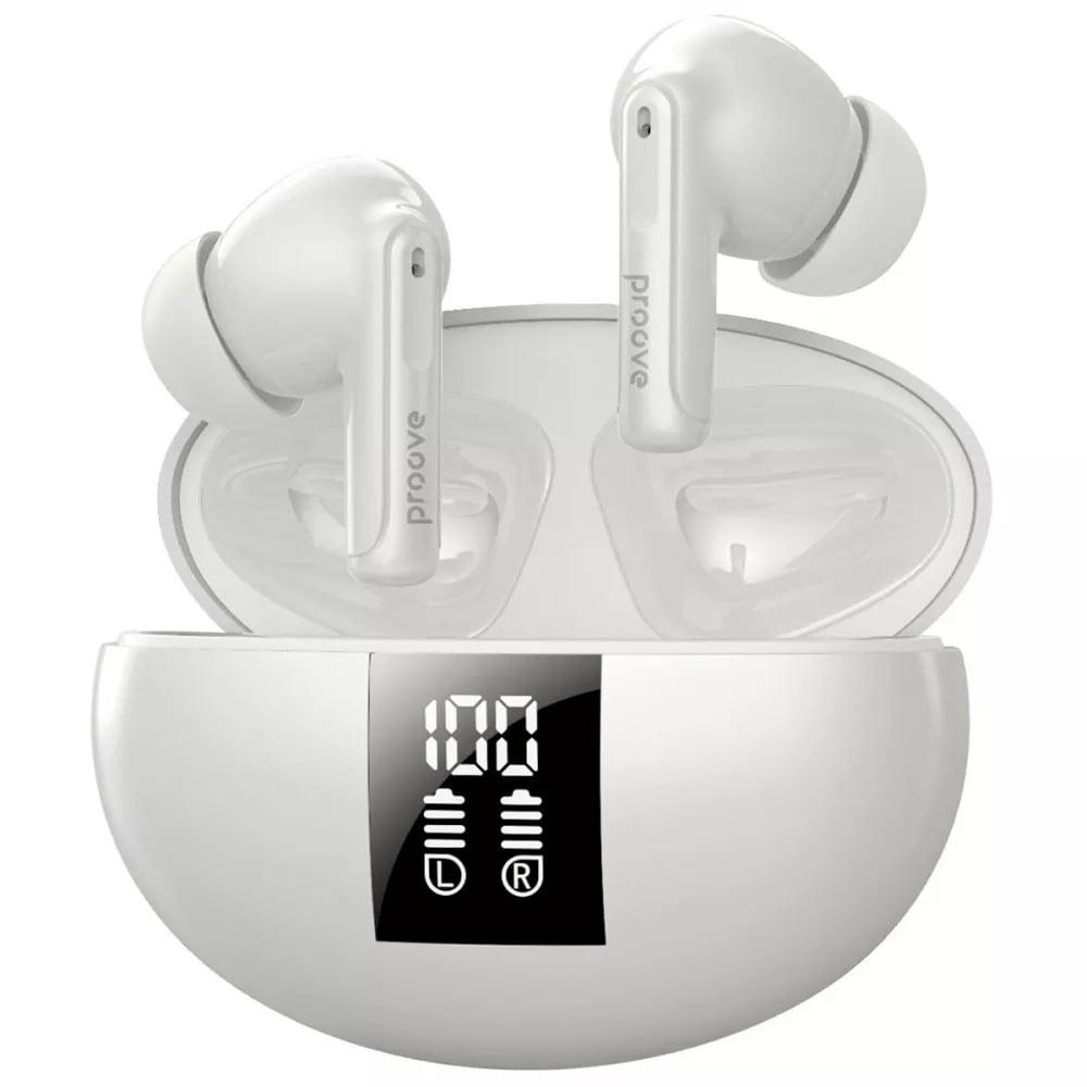 Наушники беспроводные Proove Thunder Buds SE TWS APP с активным шумоподавлением White (TWTBSE01AP02)