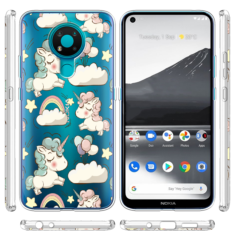 Чохол Boxface Nokia 3.4 Unicorns Прозорий силікон (41292-cc2-41292) - фото 3