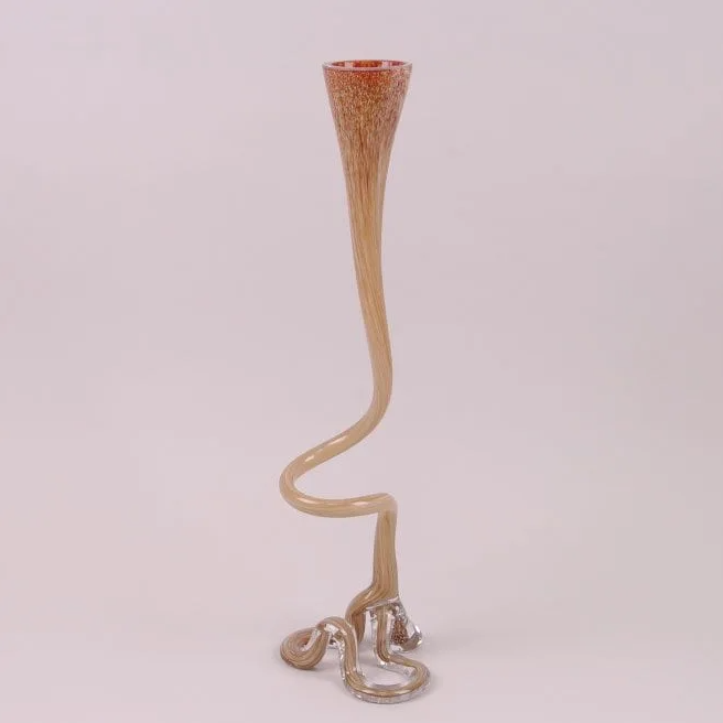 Ваза стеклянная фигурная Flora 60 см Коричневый (8193)