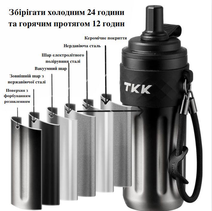 Термос с соской TKK2034 500 мл Градиент серебристый (2640464004) - фото 5