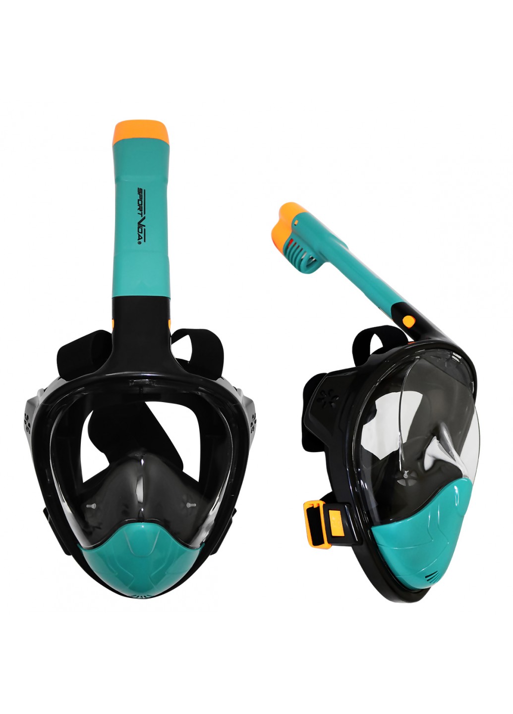 Маска для снорклинга SportVida S/M Черный/Зеленый (SV-DN0020)