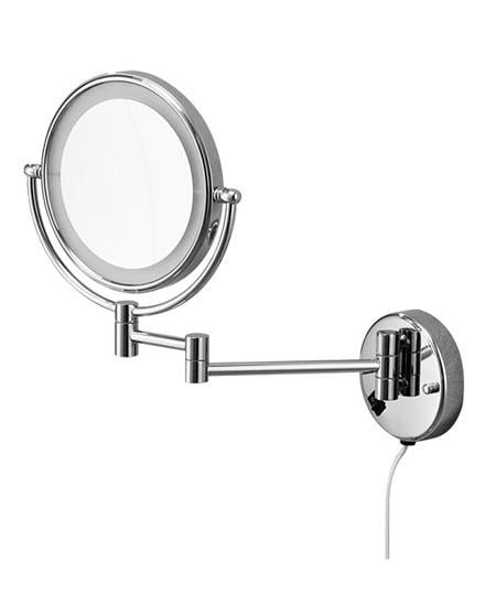 Зеркало косметическое Art design с подсветкой 20 см Хром (3756)