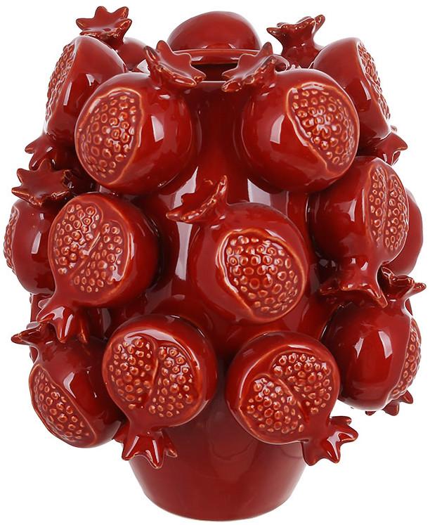 Ваза керамическая Pomegranate Ø 22х26 см Бордовый
