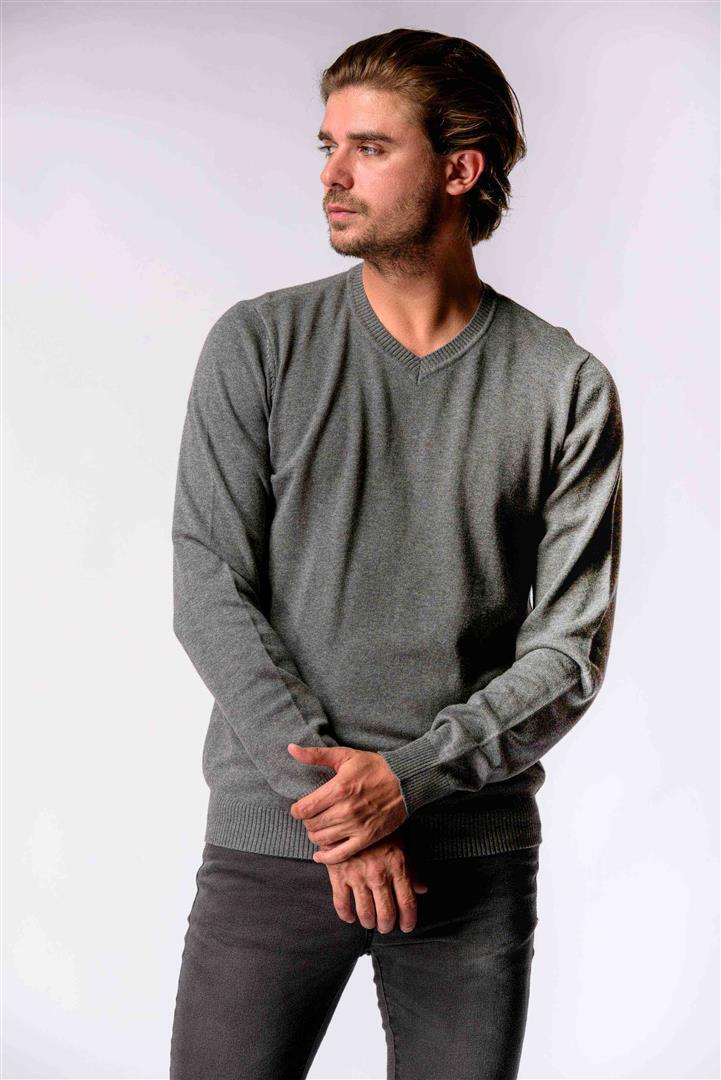 Светр чоловічий Kvl 10402379 L Сірий - фото 2 Светр чоловічий Kvl 10402379 L Сірий - фото 2