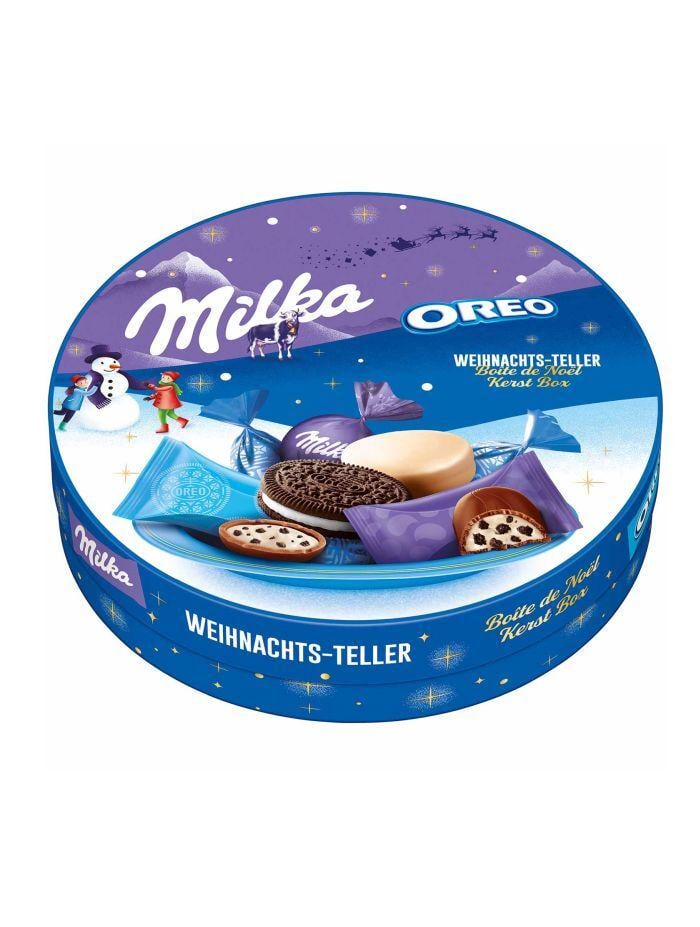 Новорічний набір солодощів Milka Oreo Weinhnachts Teller 198 г