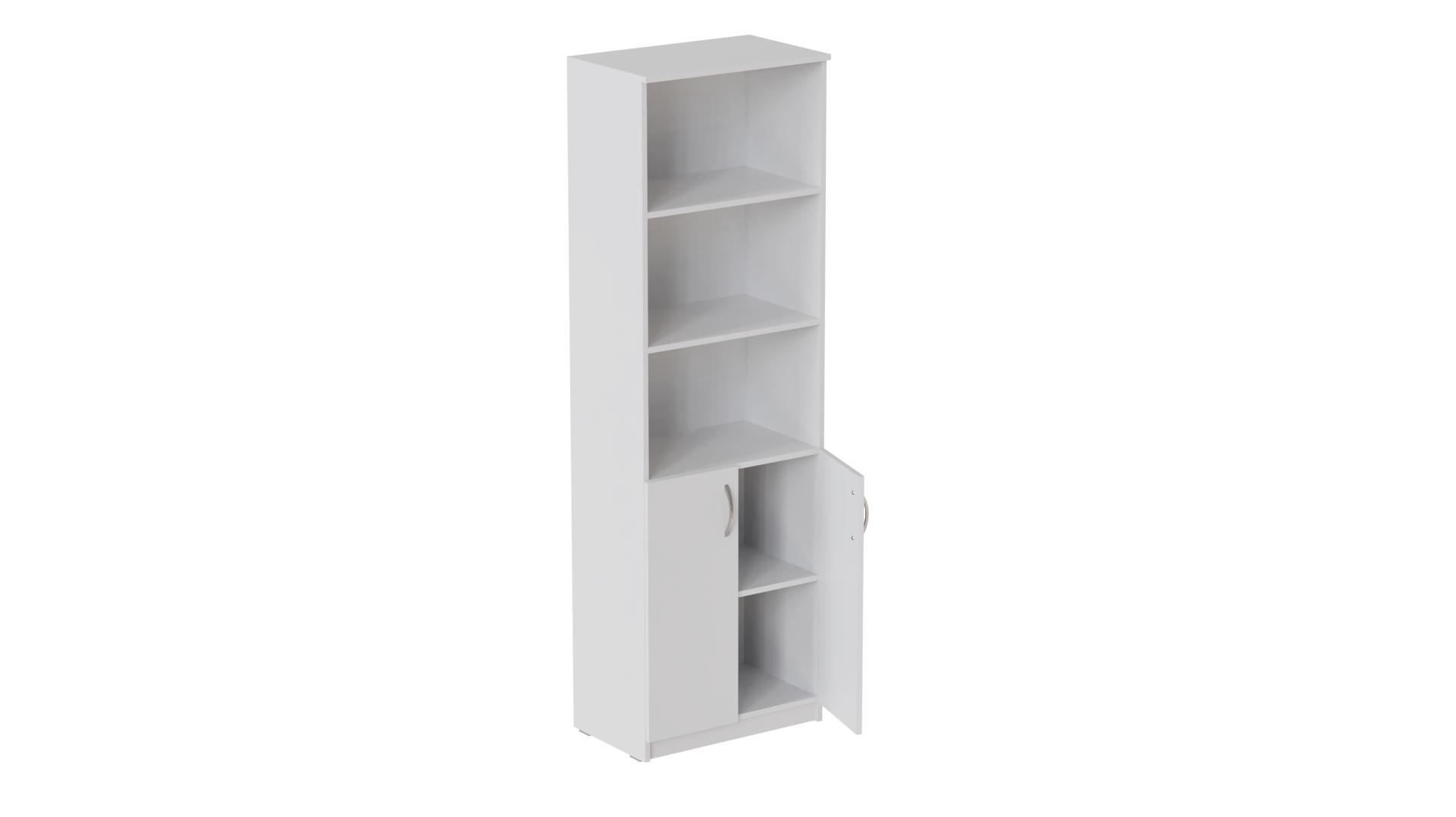 Шкаф Ferrum-decor Анжело на 5 полок с 2 дверями ДСП 16 мм 1900x600x380 мм Белый (FRD-104995)