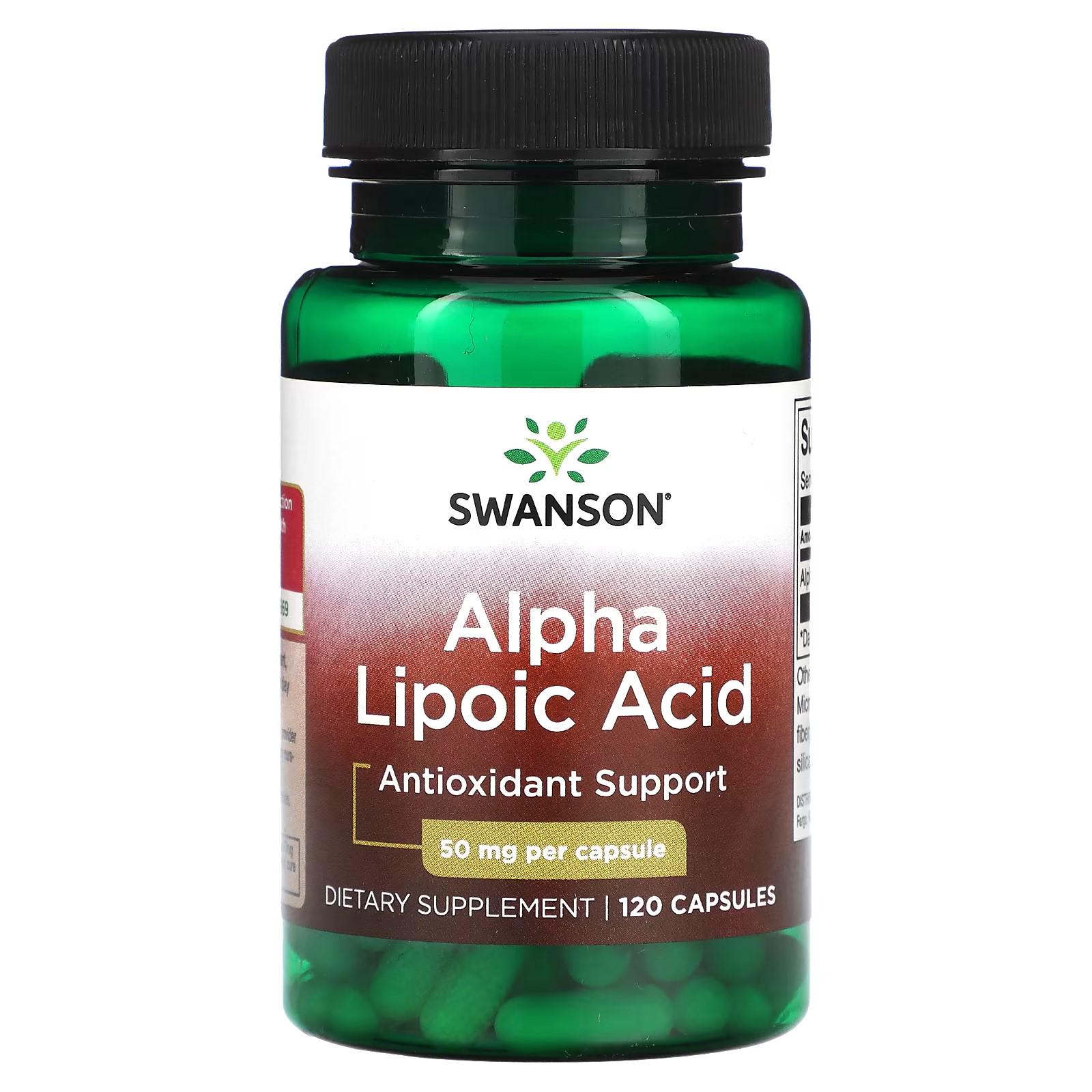 Кислота альфа-липоевая Swanson Alpha Lipoic Acid 50 mg 120 капс.