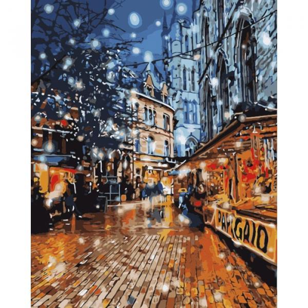 Набор для росписи по номерам Идейка Городской пейзаж Волшебная Бельгия 40х50 см (КНО2145-mt)