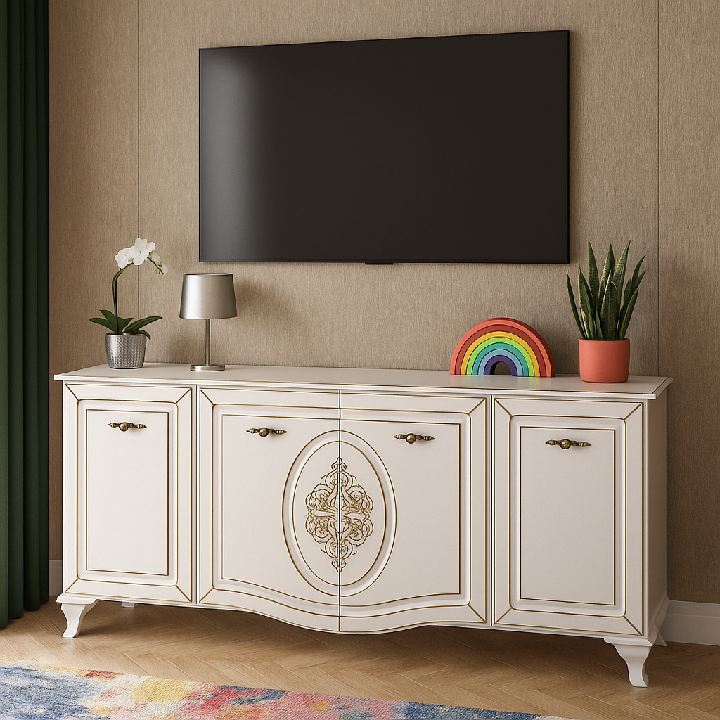 Комод Mebel Service Milan 4Д 182х46х82 см Белый (31548323)