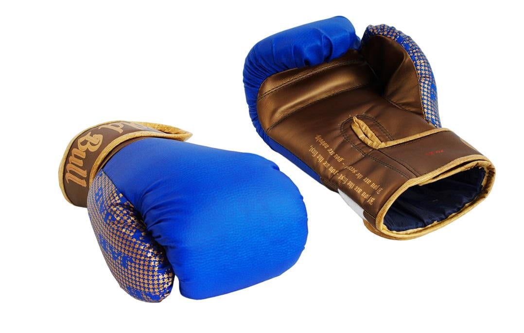 Рукавички боксерські TM JAB шкіра 12 унцій Blue (19105)