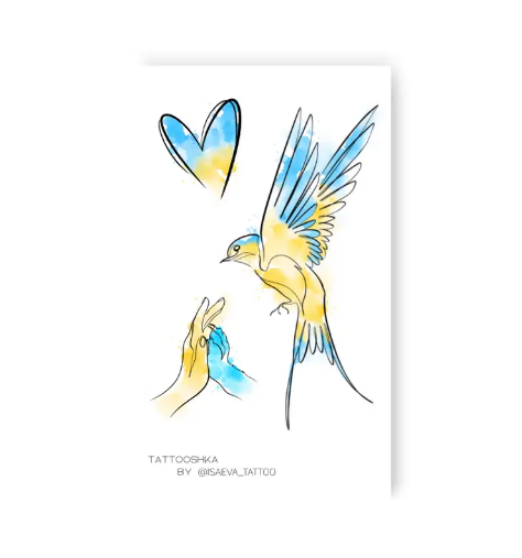Временное тату Ласточка L-48 (KG-6118) Временное тату Ласточка L-48 (KG-6118)