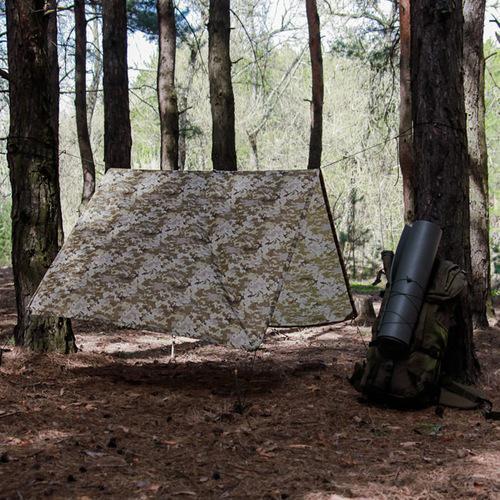 Туристический тент со стойками и оттяжками Tribe UTRT-104 3,0х3,0 м Камуфляж - фото 8