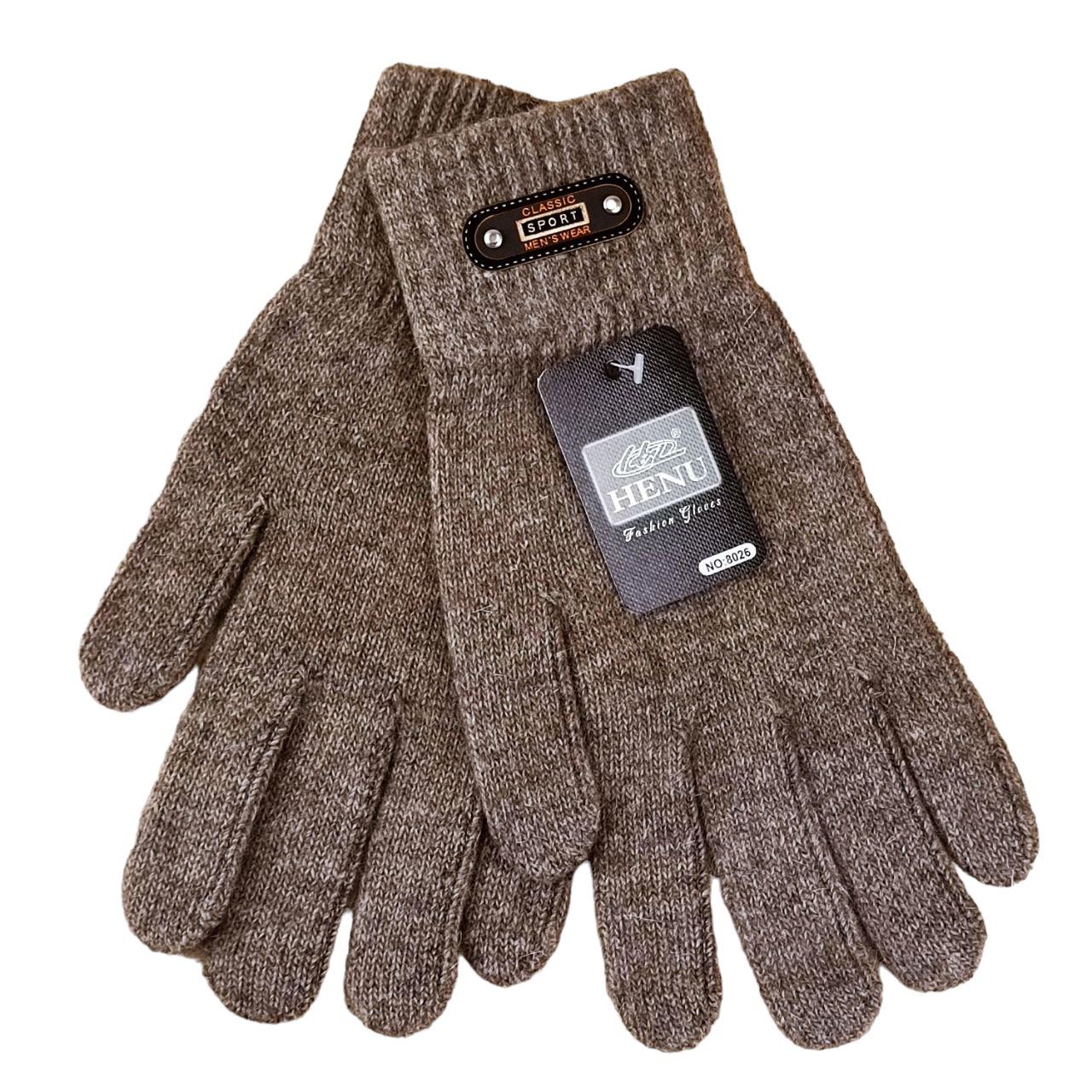 Перчатки мужские Sport шерстяные ангора L-XXL Коричневый (47331)