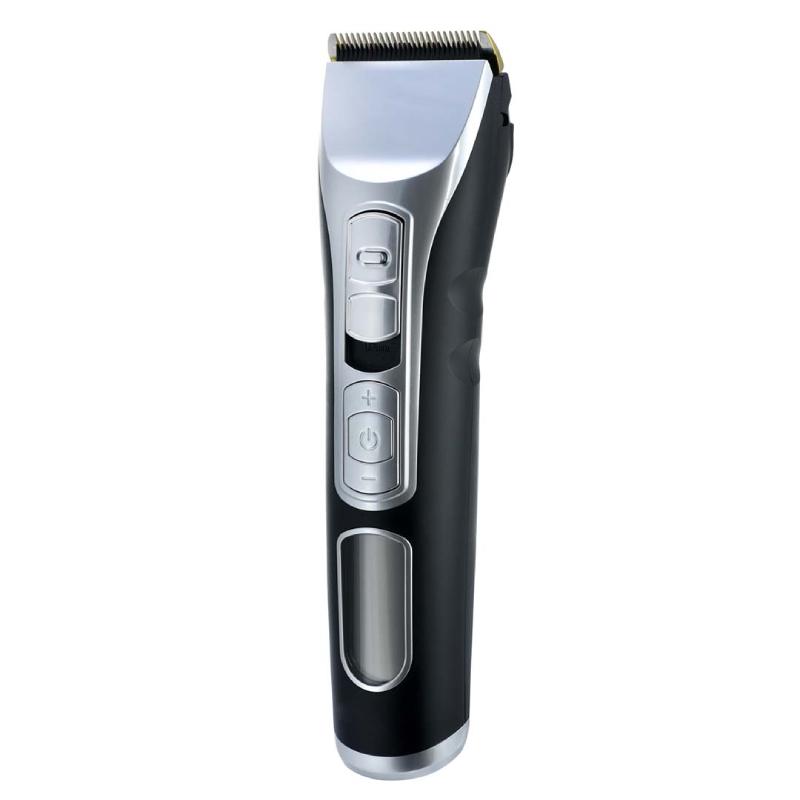 Машинка для стрижки волосся Hair Clipper акумуляторна з дисплеєм 2 насадки 2 гребінці Чорний (3309510) - фото 2