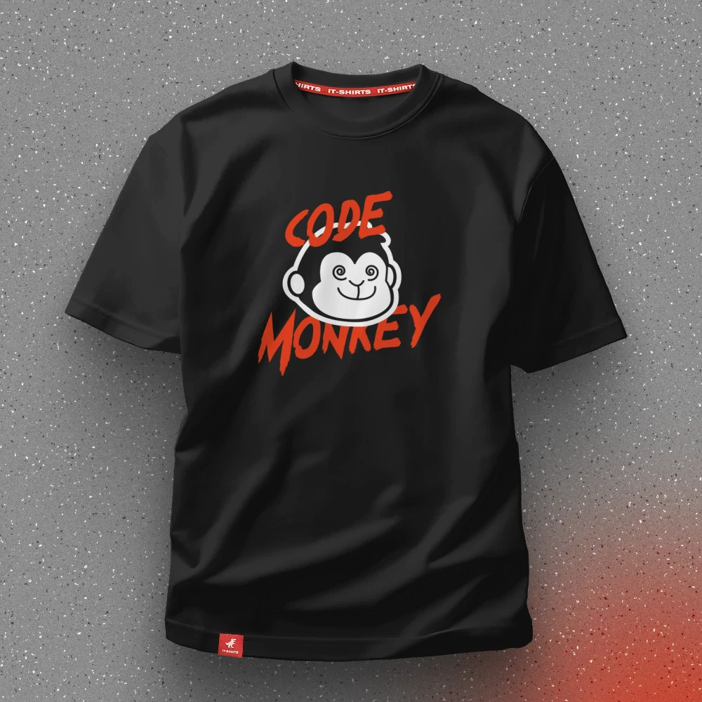 Футболка программиста Code Monkey с обезьяной XXL Черный (IT-006T-B-XXL)