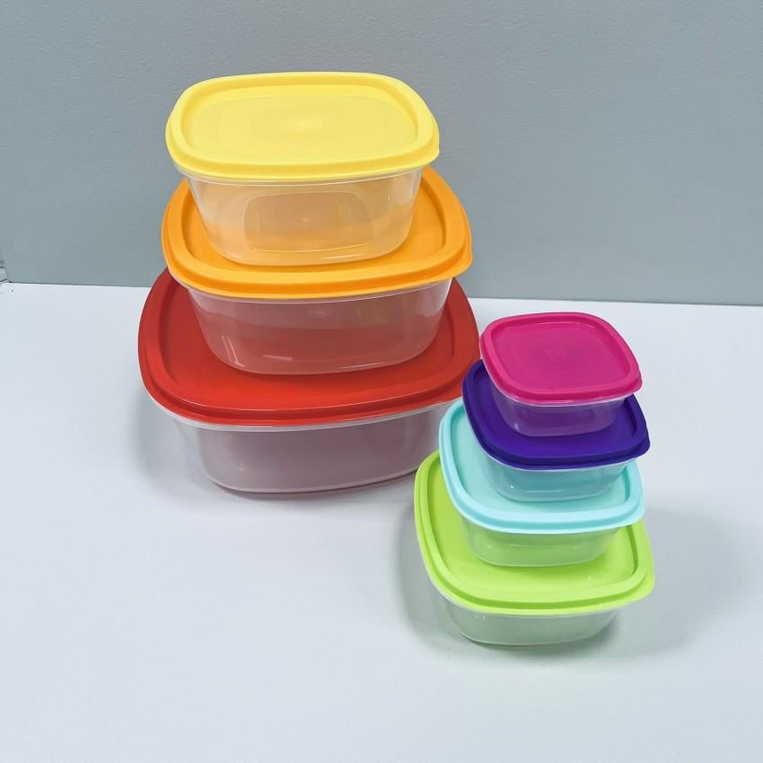 Набір контейнерів для харчових продуктів A-Plus 8012-7 квадратних Різнокольоровий (2584274298)