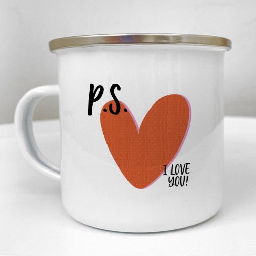 Кружка металлическая Camper "P.S. I love you" 250 мл (KRM_23S049)