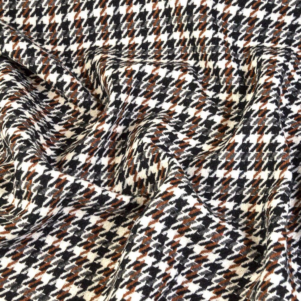 Ткань пальтовая Лапка Черно-коричневый (19479)