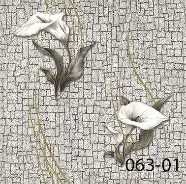 Обои тисненные Эксклюзив Люкс на бумажной основе 0,53х10,05 м Бело-черный (063-01)