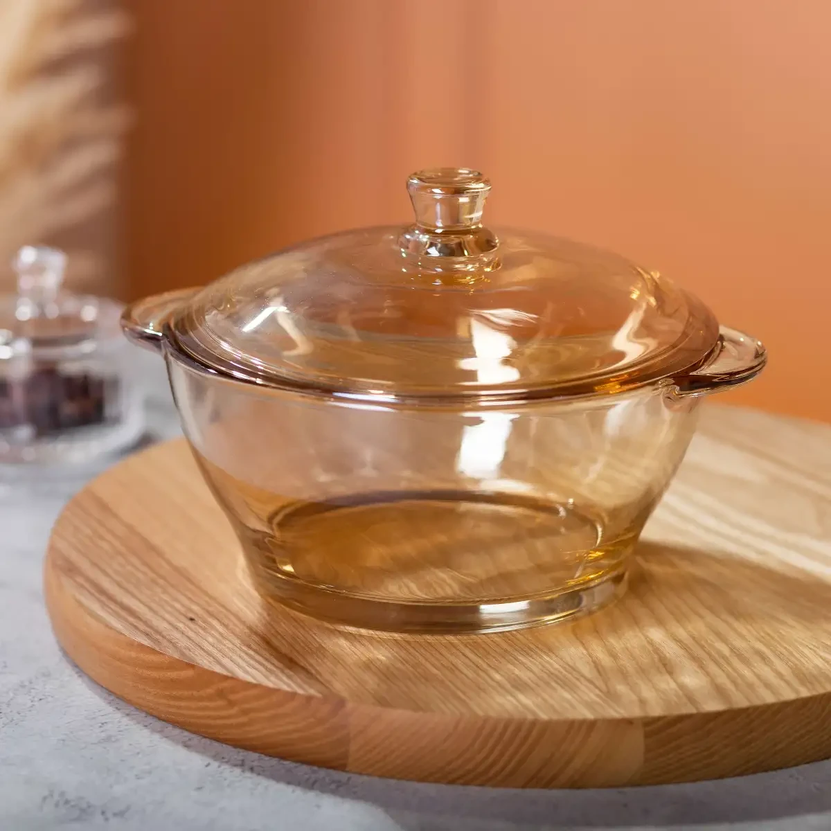 Супница с крышкой стеклянная для горячих блюд 15,5 см 1 л (5951) - фото 5 Супница с крышкой стеклянная для горячих блюд 15,5 см 1 л (5951) - фото 5