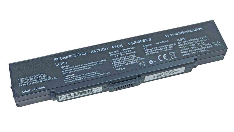 Аккумуляторная батарея для ноутбука Sony VGP-BPS9B VAIO VGN-NR260E 11,1V 5200 mAhr (col79011022)