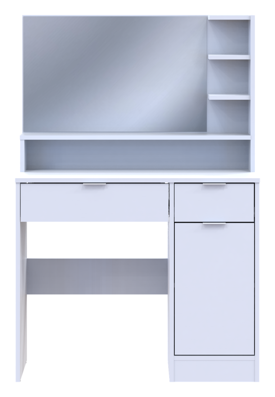 Туалетний столик з дзеркалом Doros Естель 90х38х135 см Білий (28057144) - фото 2 Туалетний столик з дзеркалом Doros Естель 90х38х135 см Білий (28057144) - фото 2