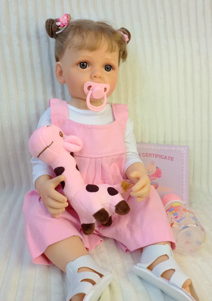 Кукла Reborn Ангелина винил-силиконовая с соской/бутылочкой/игрушкой 55 см (1887330181) - фото 8 Кукла Reborn Ангелина винил-силиконовая с соской/бутылочкой/игрушкой 55 см (1887330181) - фото 8