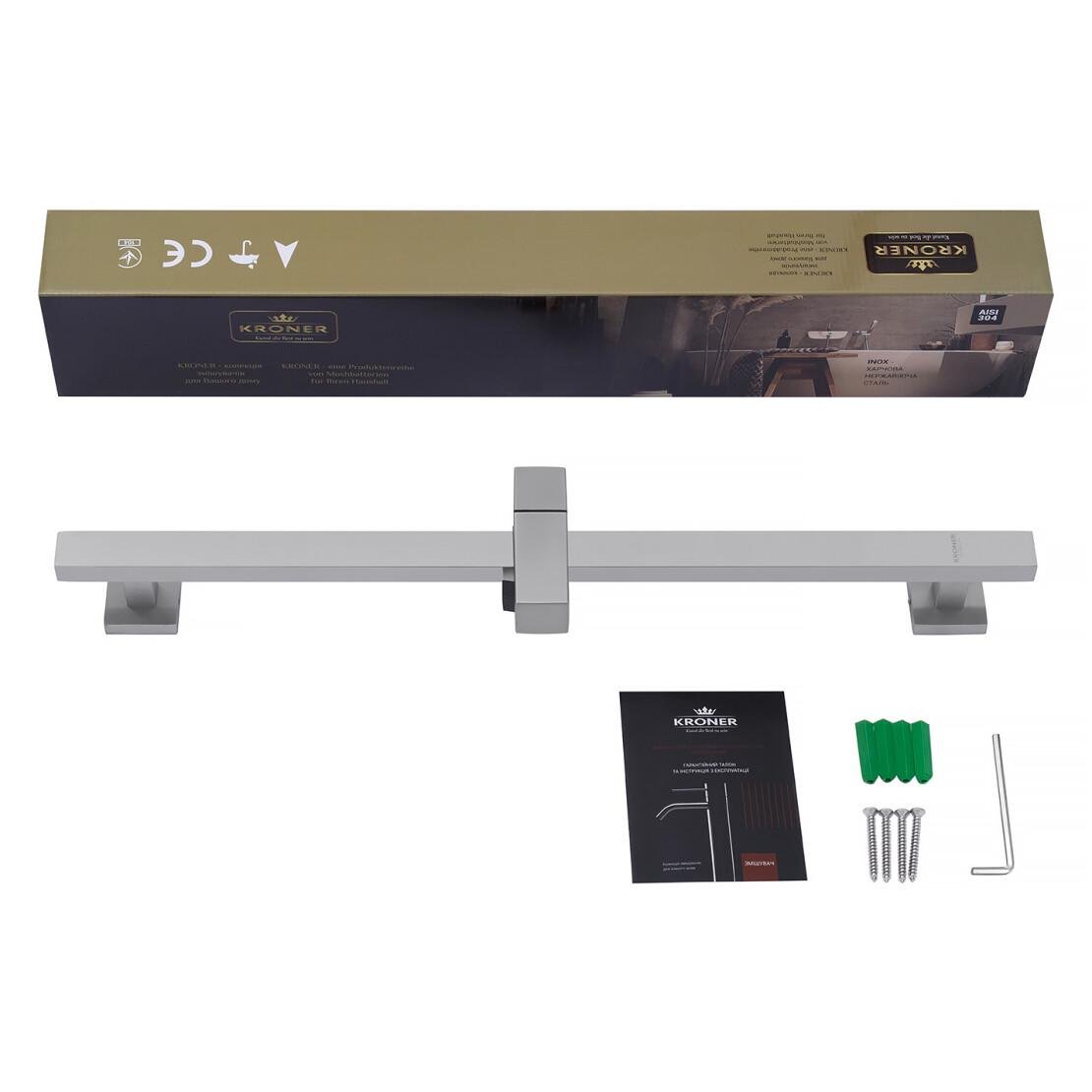 Штанга для душа Kroner KRP Edelstahl Kubus – ESG230 (CV034875) - фото 2