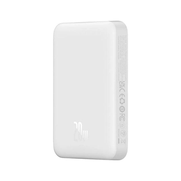 Повербанк Baseus Magnetic Mini Air 10000 mAh 20 W 2в1 QC3.0+PD3.0 с беспроводной зарядкой Qi 15 W White (P10059001223-00) - фото 5