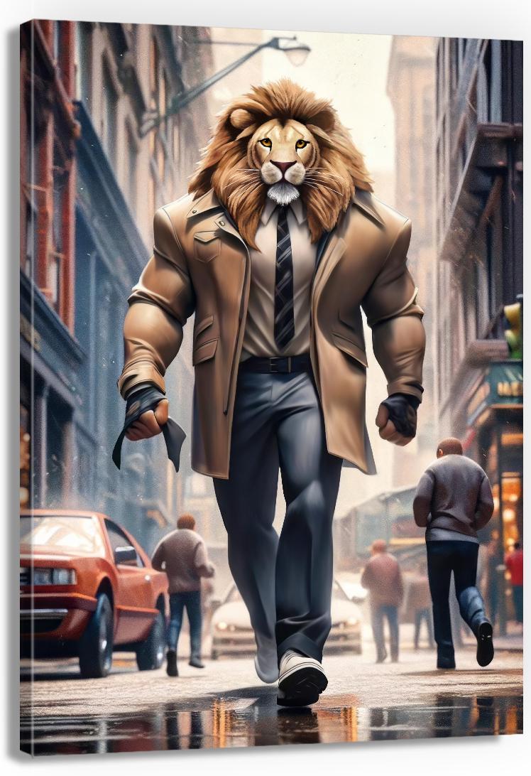 Картина на холсте PL_Factory Лев KLM_12 35х50 см (23461792)