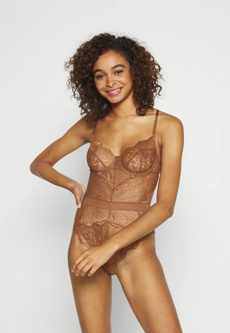 Боди кружевное Ann Summers 42 Коричневый (9562)