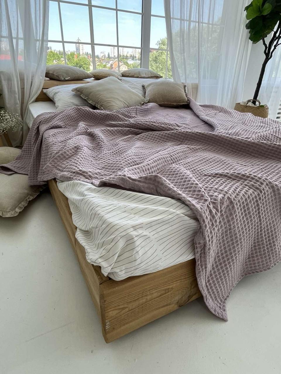 Покривало ZEINTEX Greece бавовняне вафельне 230х260 см Темно-ліловий (18094154) - фото 2 Покривало ZEINTEX Greece бавовняне вафельне 230х260 см Темно-ліловий (18094154) - фото 2