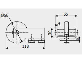 Кінцевий ролик Roll Grand М для воріт вагою до 800 кг/8 м - фото 2 Кінцевий ролик Roll Grand М для воріт вагою до 800 кг/8 м - фото 2