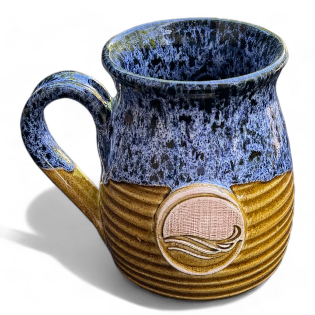 Чашка ручной работы Вода Синий